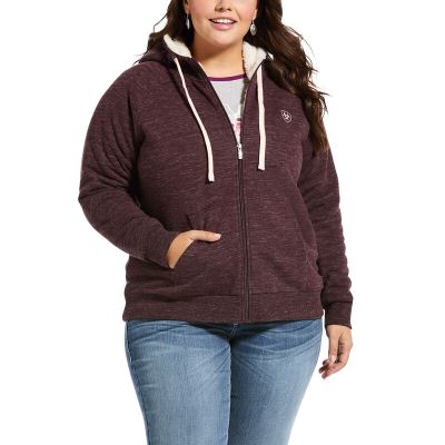 Ariat Western: Fleece Full Zip Sudaderas Mujer - Burdeos (HUMWG4671)